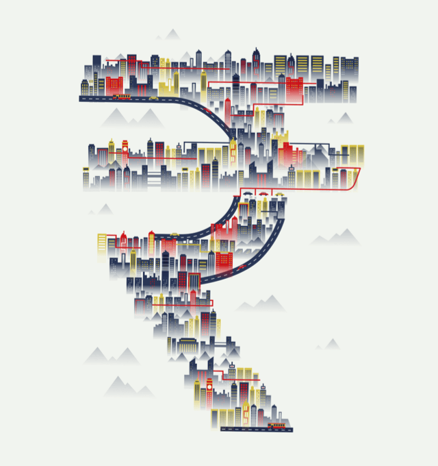 Question mark made of people